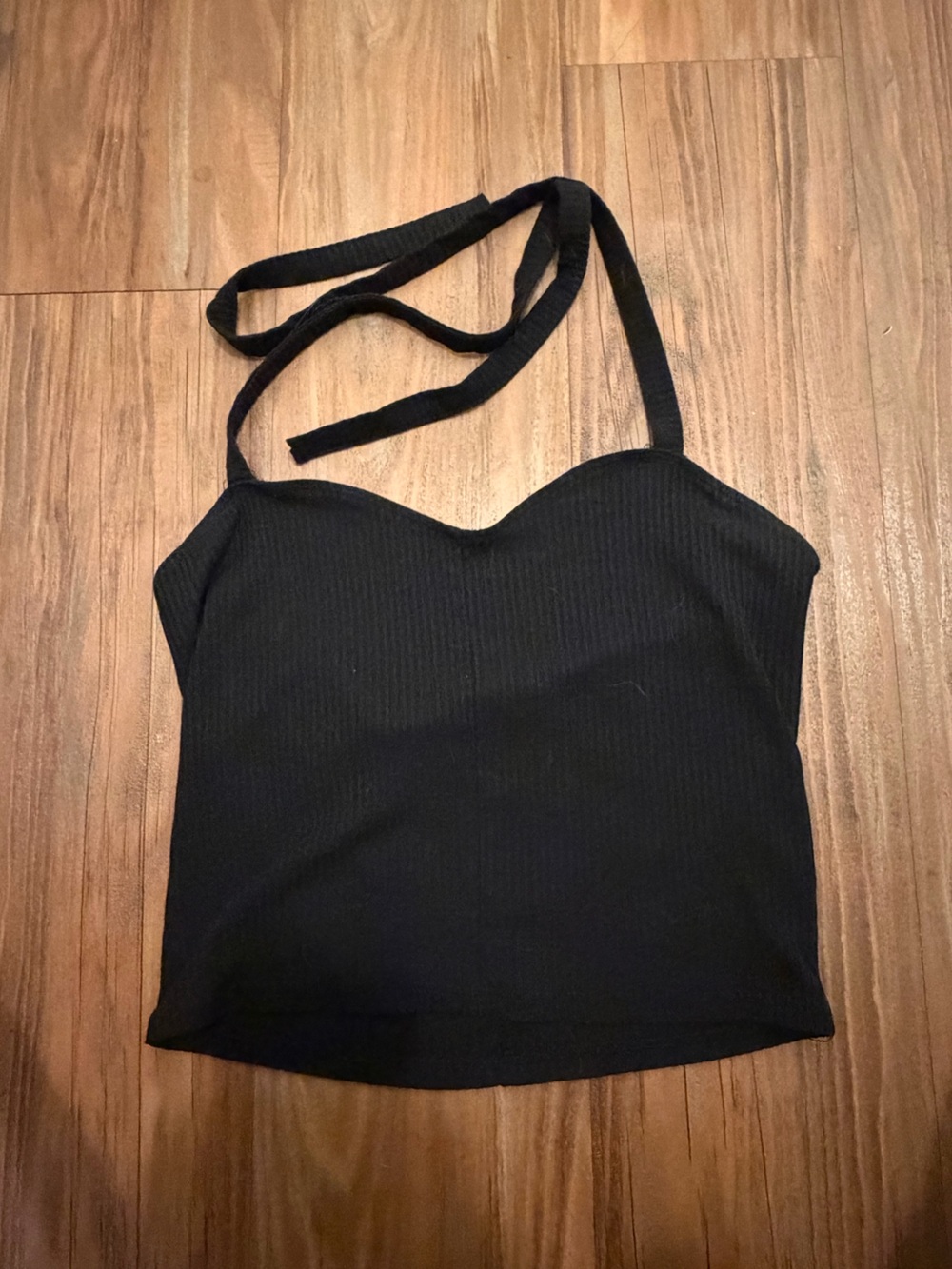 🚨Black Ribbed Halter Tank Top - PACSUN🚨